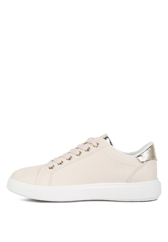 Metallic Faux Croc Sneakers