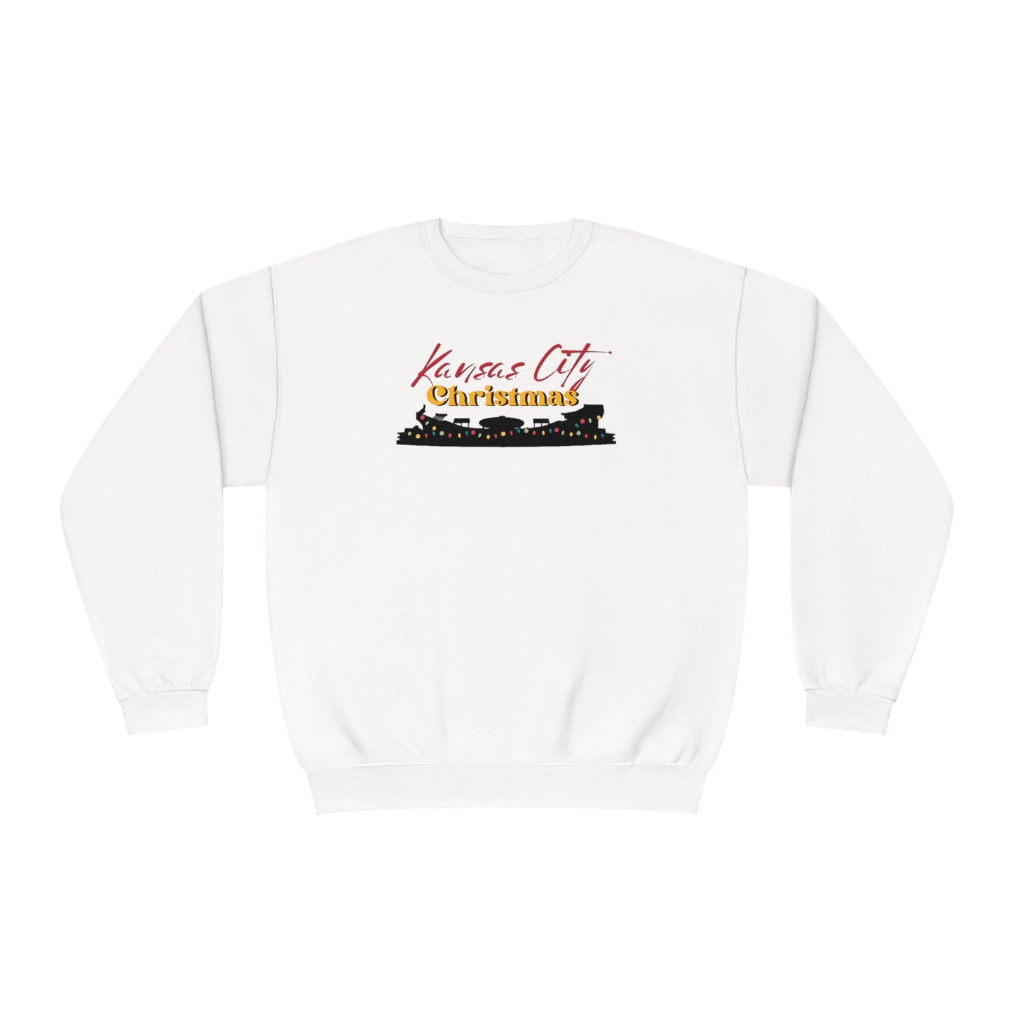 Kansas City Chiefs Christmas Lights Arrowhead Unisex Crewneck Sweatshirt | KC Holiday Lights Shirt