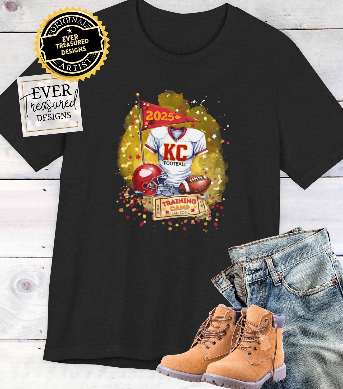 Kansas City Chiefs Football Training Camp 2025 Unisex Graphic Tee, Fan Tshirt - Football Fan Gear, Sports Shirt, Athletic Shirt,