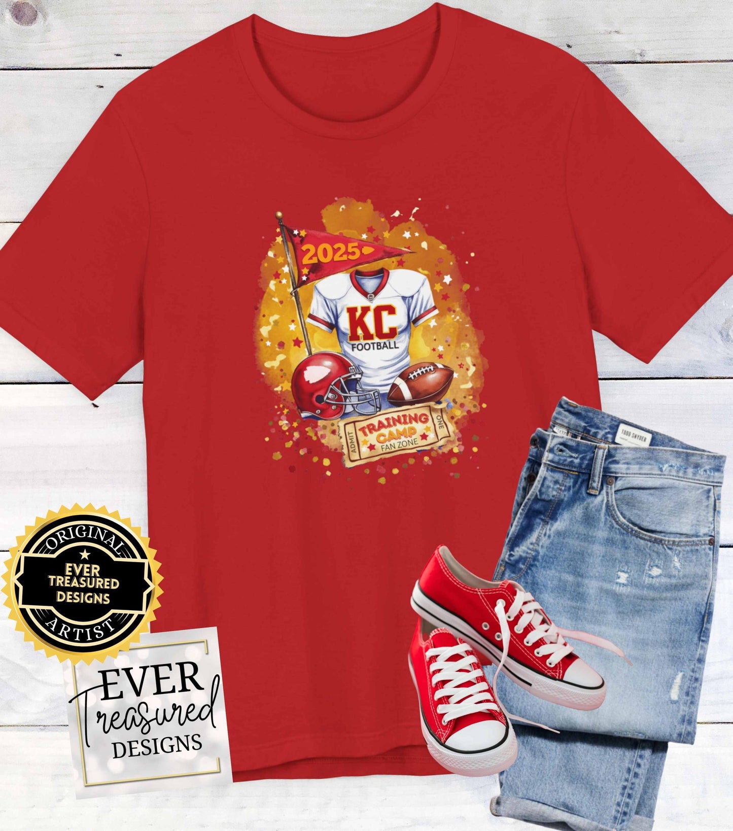 Kansas City Chiefs Football Training Camp 2025 Unisex Graphic Tee, Fan Tshirt - Football Fan Gear, Sports Shirt, Athletic Shirt,