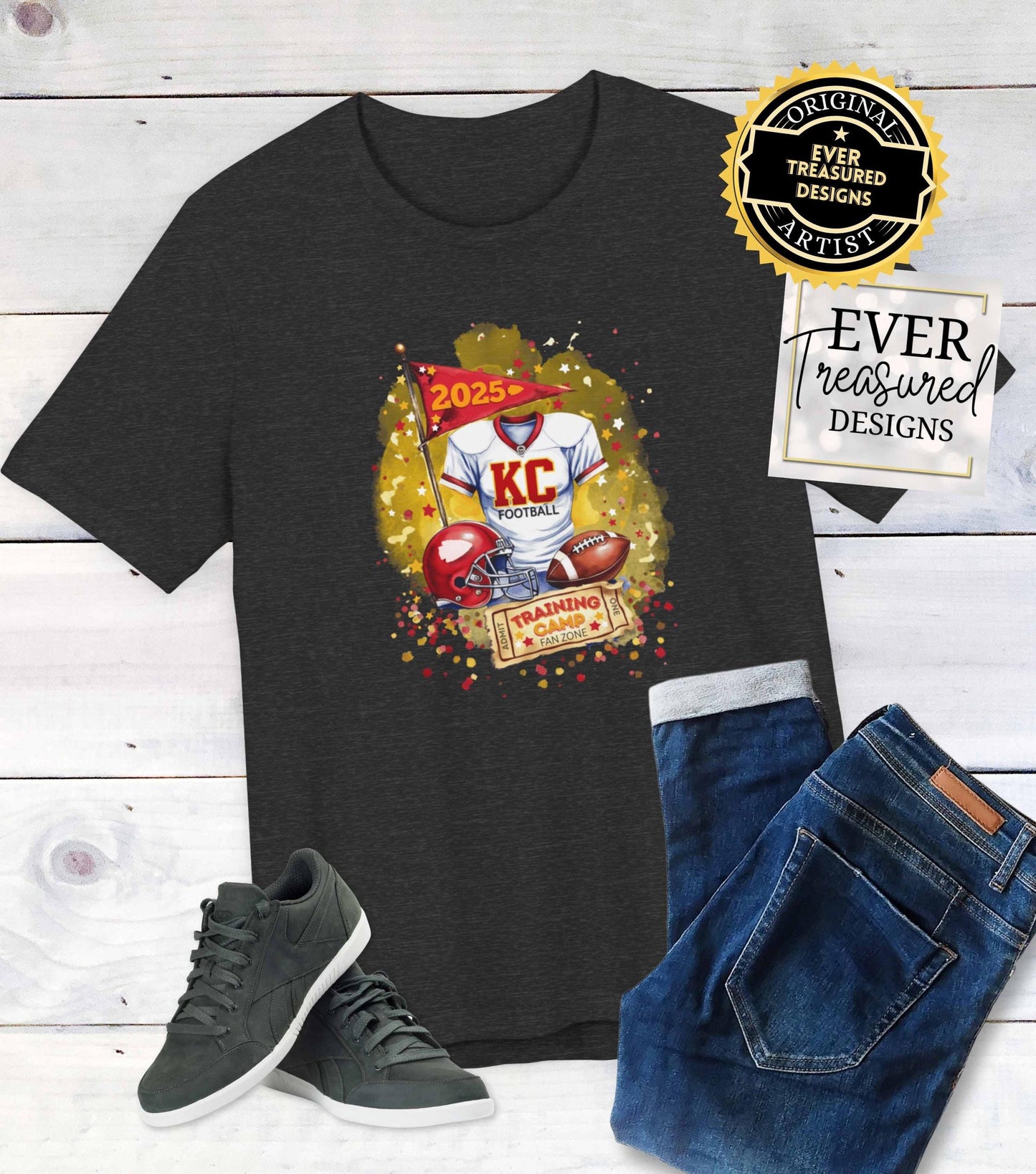 Kansas City Chiefs Football Training Camp 2025 Unisex Graphic Tee, Fan Tshirt - Football Fan Gear, Sports Shirt, Athletic Shirt,