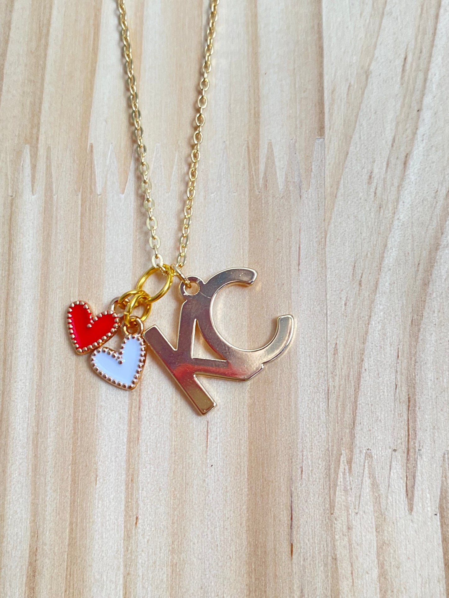 KC+Heart Charm Necklace