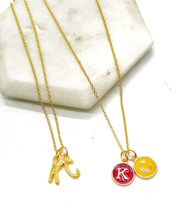 KC Football Initial Necklace