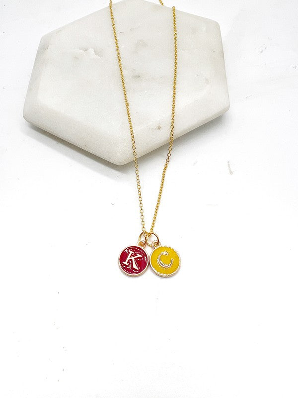 KC Football Initial Necklace