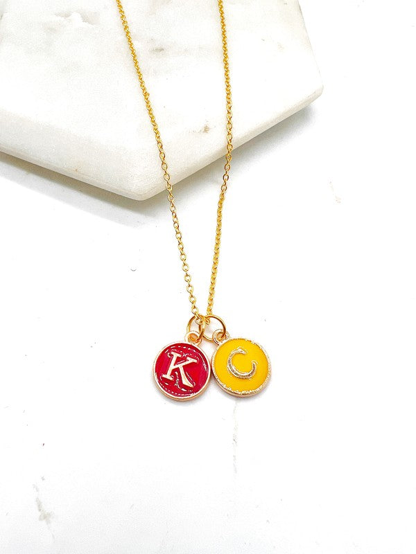 KC Football Initial Necklace