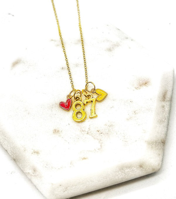 87 Kelce Kansas City Charm Necklace Chiefs