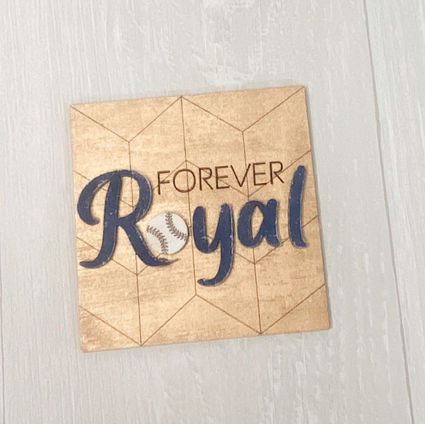 Kansas City Royals Baseball Tiered Tray Leaning Ladder Decore | KC Royals Farmhouse Wood Sign |