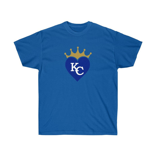 Men's KC Royals Crown TShirt Unisex Fit| I Heart Royals | Love Royals Graphic Tee | Forever Royal | KC Pride | Kansas City Tee | Royals Fan