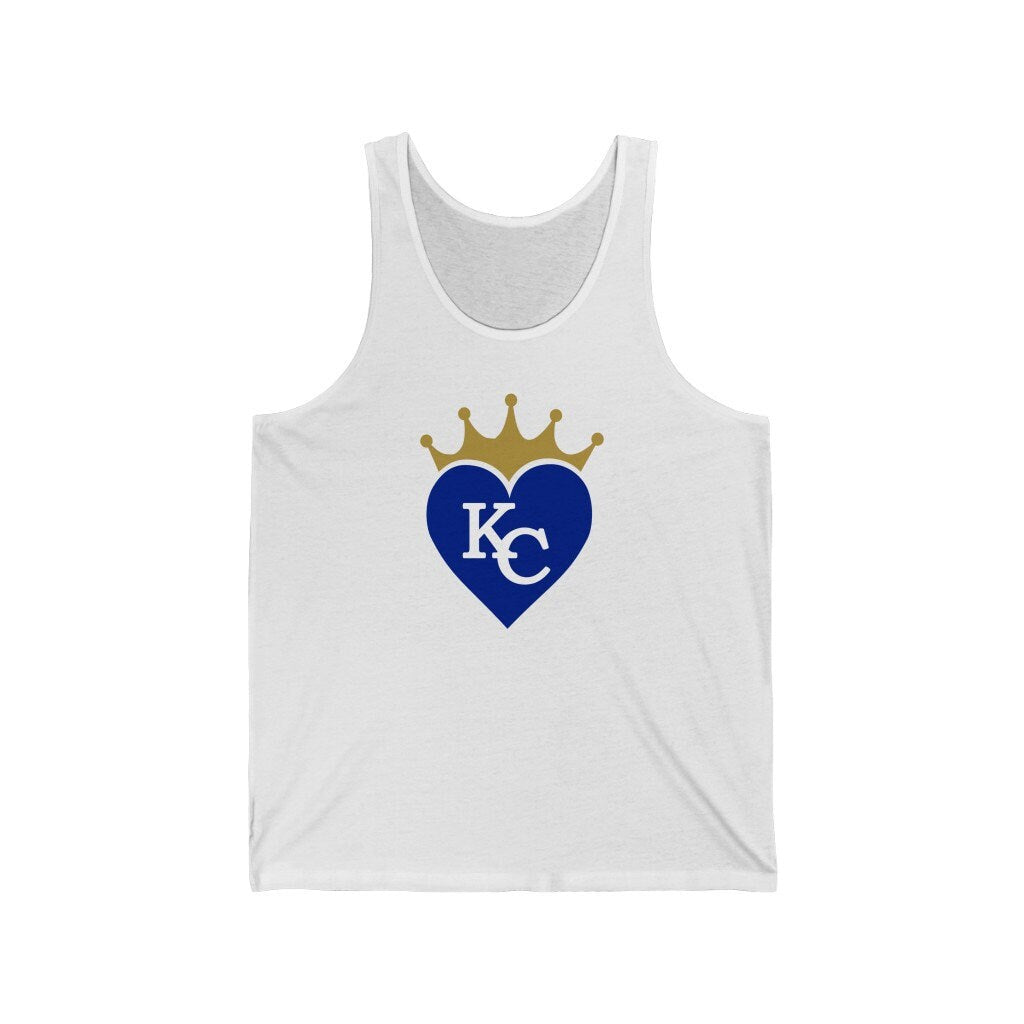 KC Royals Crown Tank Top UNISEX Fit| I Heart Royals | Love Royals Graphic Tee | Forever Royal | KC Pride | Kansas City Tee | Royals Fan