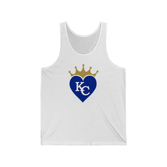 KC Royals Crown Tank Top UNISEX Fit| I Heart Royals | Love Royals Graphic Tee | Forever Royal | KC Pride | Kansas City Tee | Royals Fan