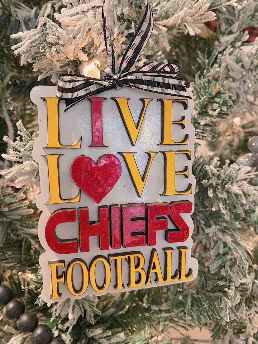 Live Love Chiefs Ornament/Car Charm