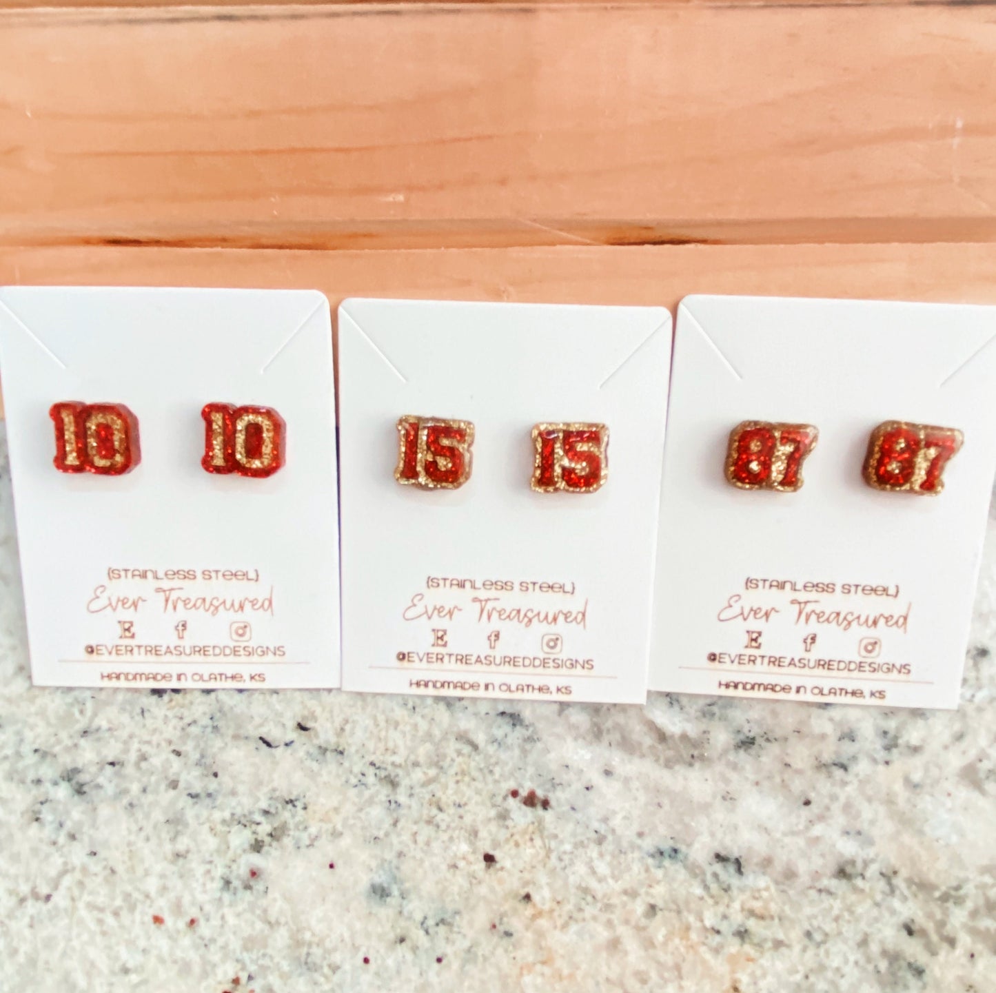 Chiefs Player Earrings  - Mahomes, Kelce, Pacheco