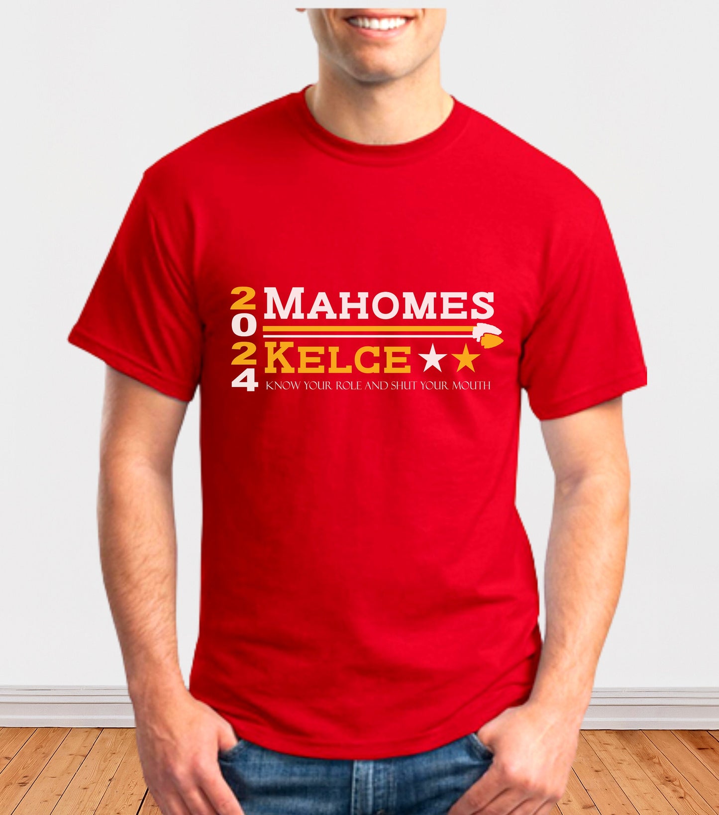 Mahomes Kelce Campaign Tshirt 2024 | KC Chiefs fan football shirt