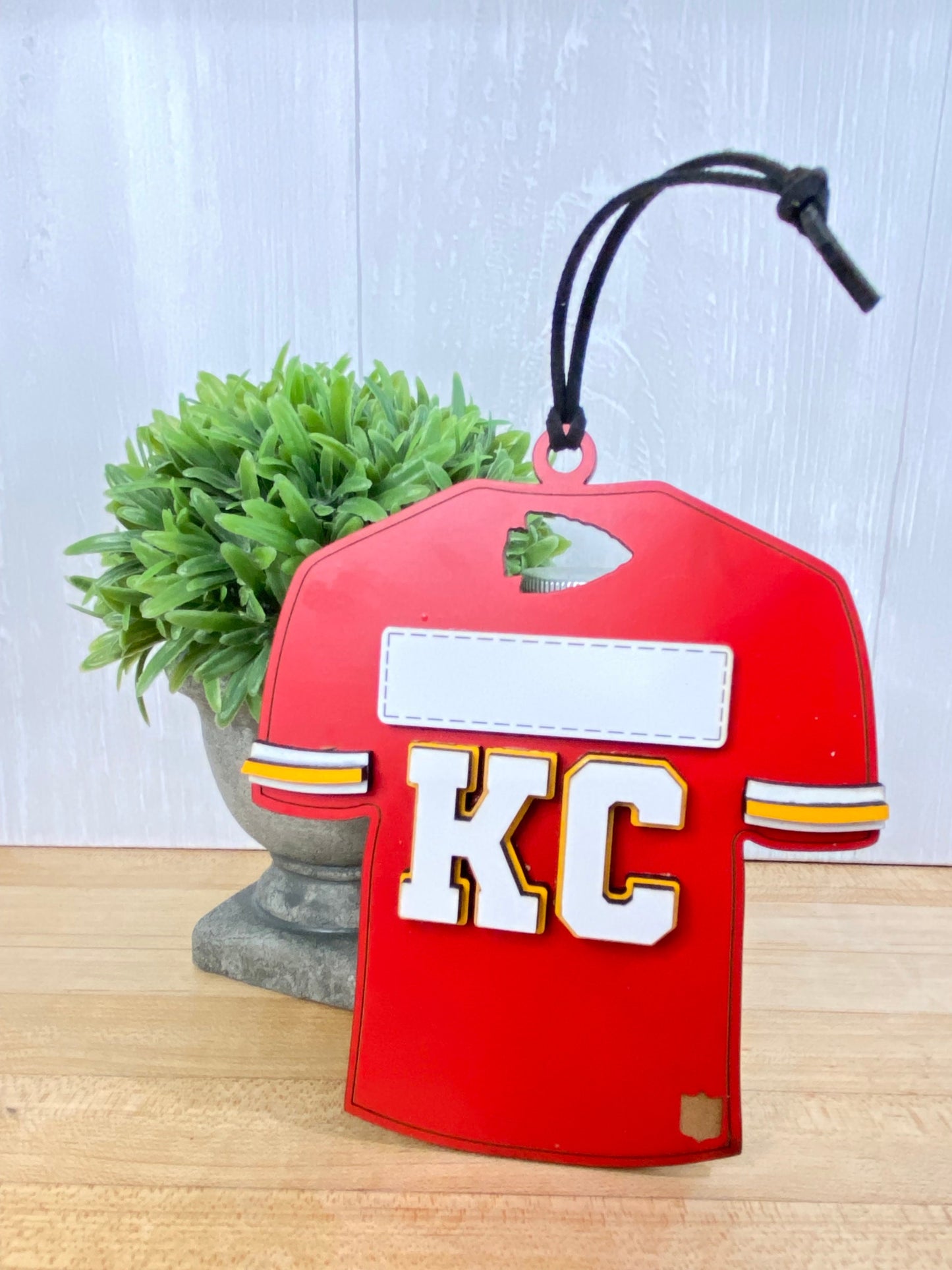 Kansas City Chiefs Jersey Ornament Gift Card Money Holder KC Football Fan Gift Idea