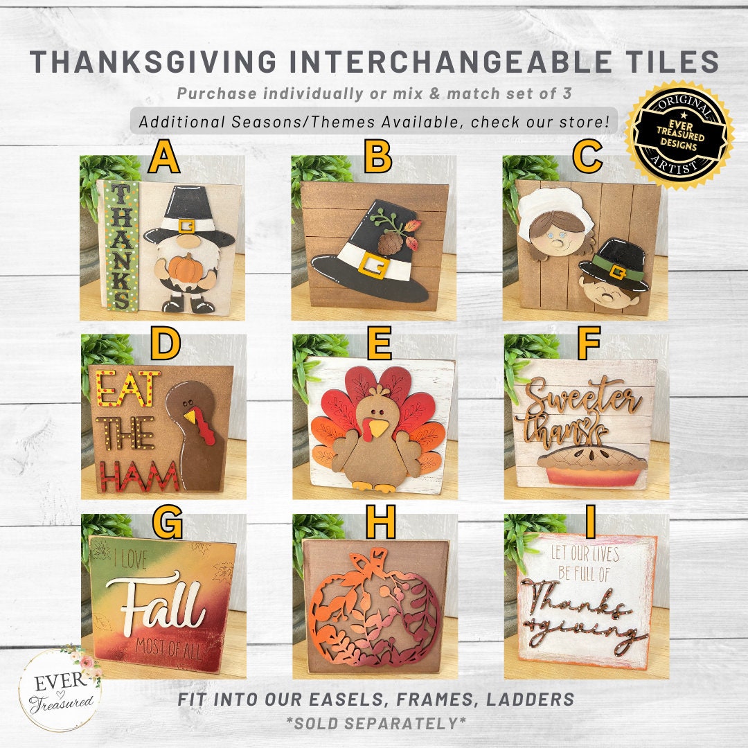 Fall Thanksgiving Interchangeable Tiles