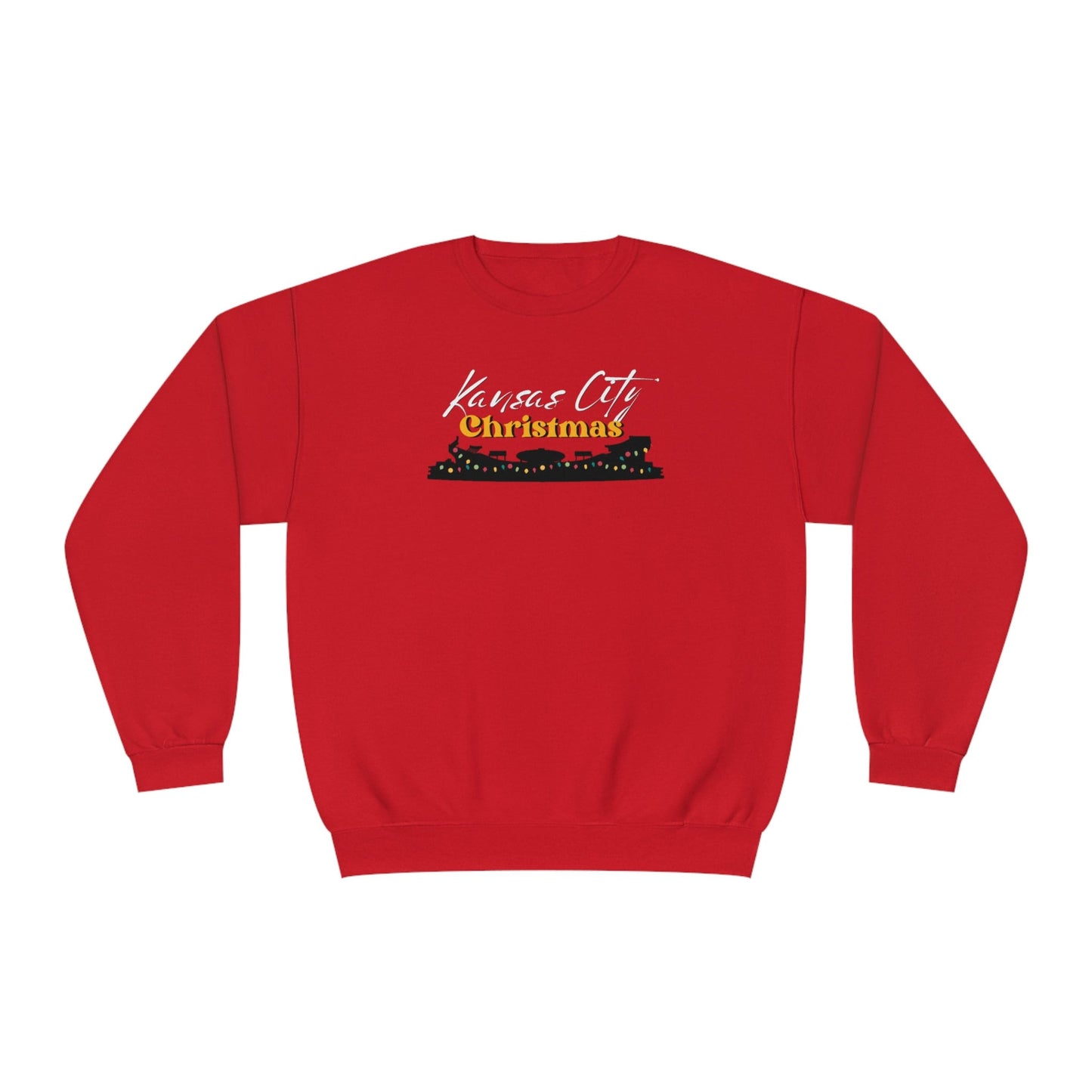 Kansas City Chiefs Christmas Lights Arrowhead Unisex Crewneck Sweatshirt | KC Holiday Lights Shirt