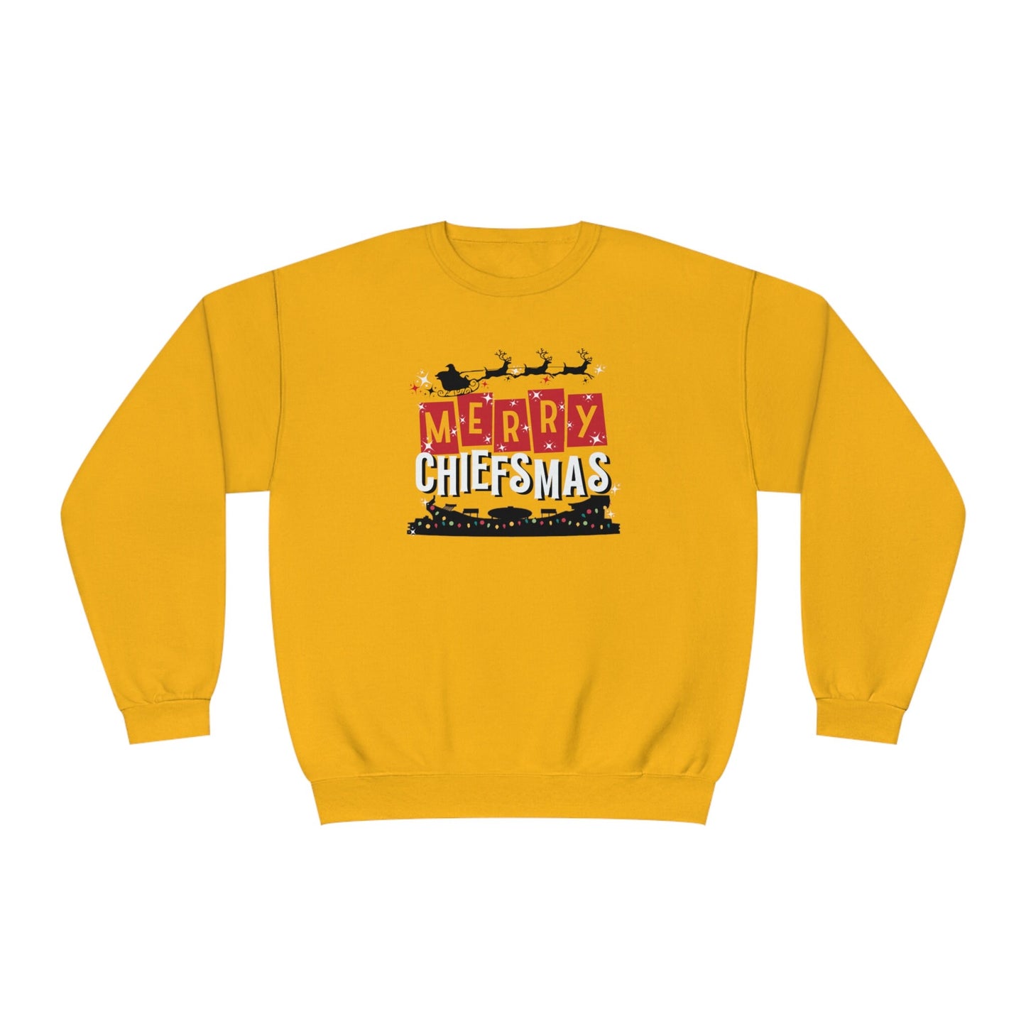 Kansas City Chiefs Merry Chiefsmas Unisex Crewneck Sweatshirt | Arrowhead KC Christmas Eve Santa Shirt