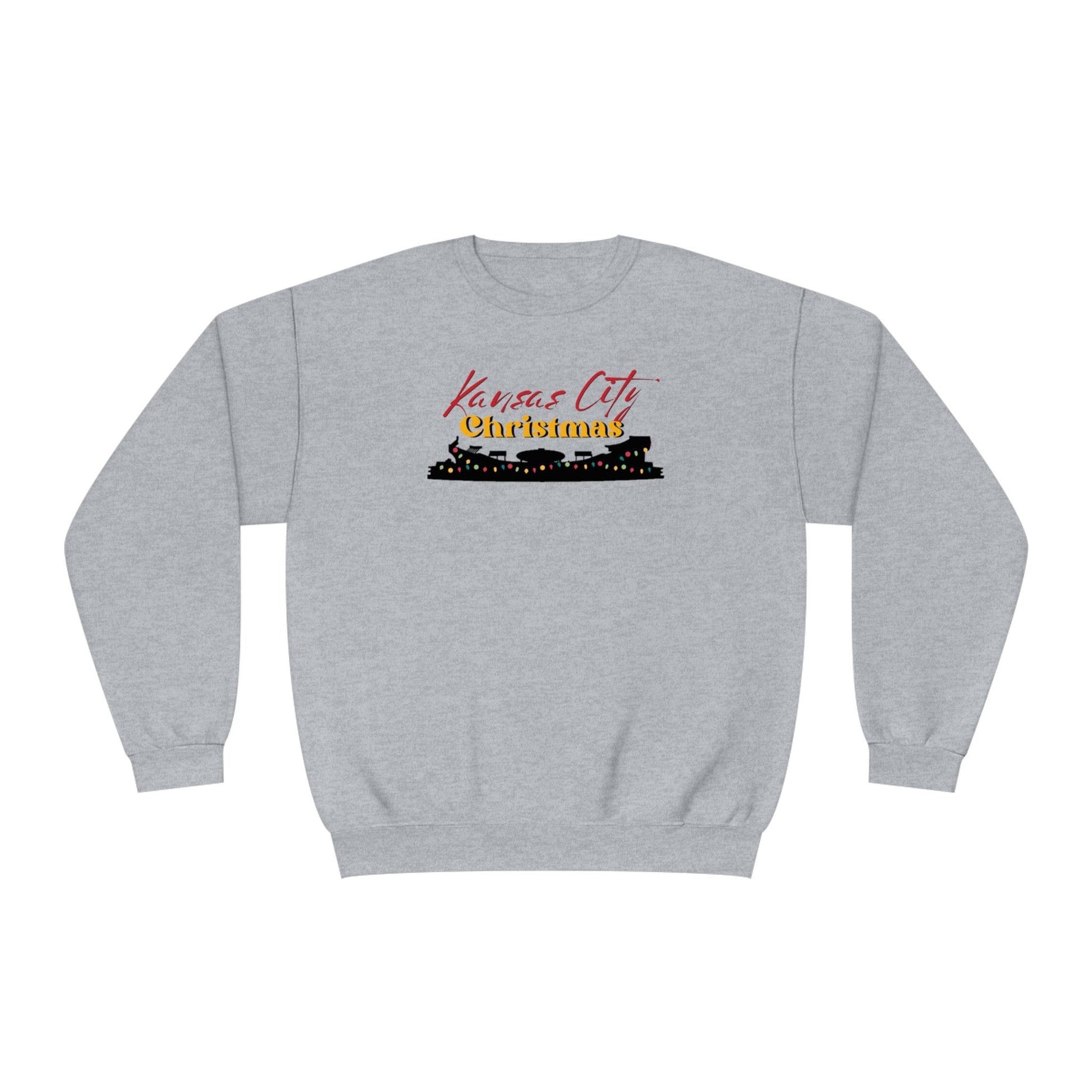 Kansas City Chiefs Christmas Lights Arrowhead Unisex Crewneck Sweatshirt | KC Holiday Lights Shirt